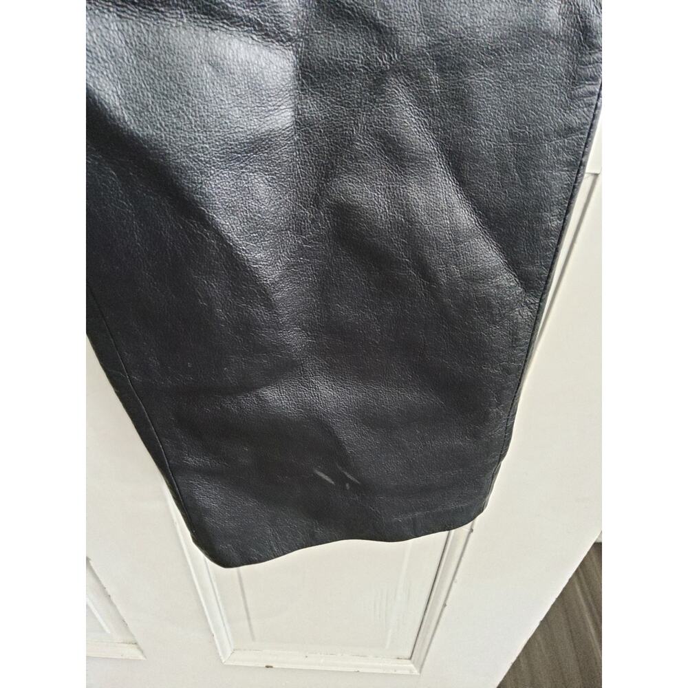 Vtg Clio fitted Leather black pants size 8 Womens Mobwife party bratz biker vamp - Picture 4 of 10